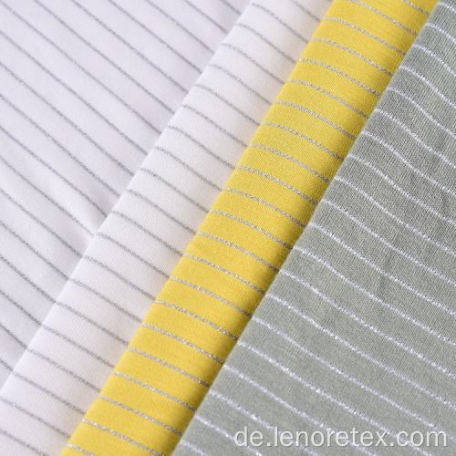 Eco Knit Garn gefärbt Lurex Metallic Stripe Stoff